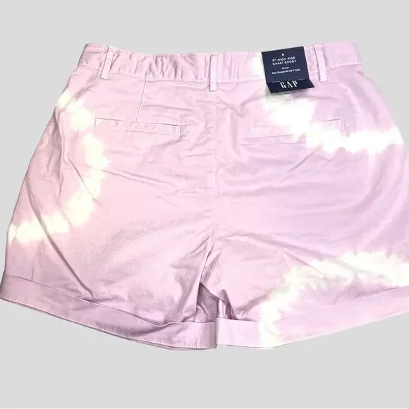 NWT Gap High Rise Utility Short 5” Khaki Shorts 6 Lavender Shortbread Pastel - Picture 4 of 10
